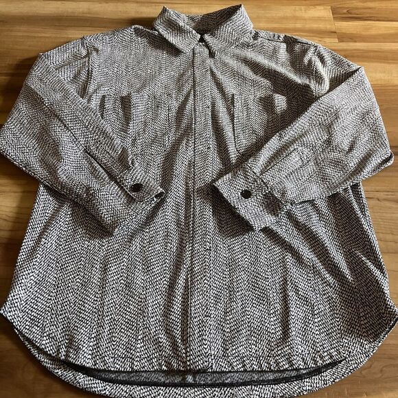 Athleta Womens Shirt Jacket Size Medium Braiden‎ Textured Shacket Button - Picture 1 of 13